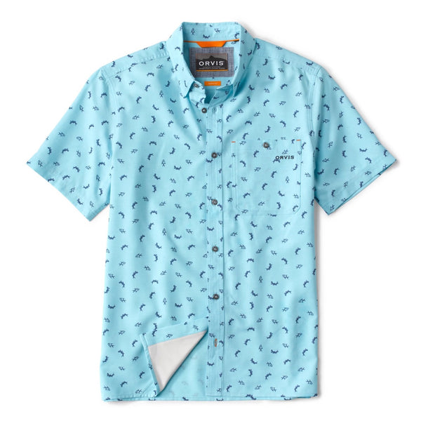 Orvis Printed Tech Chambray S/S