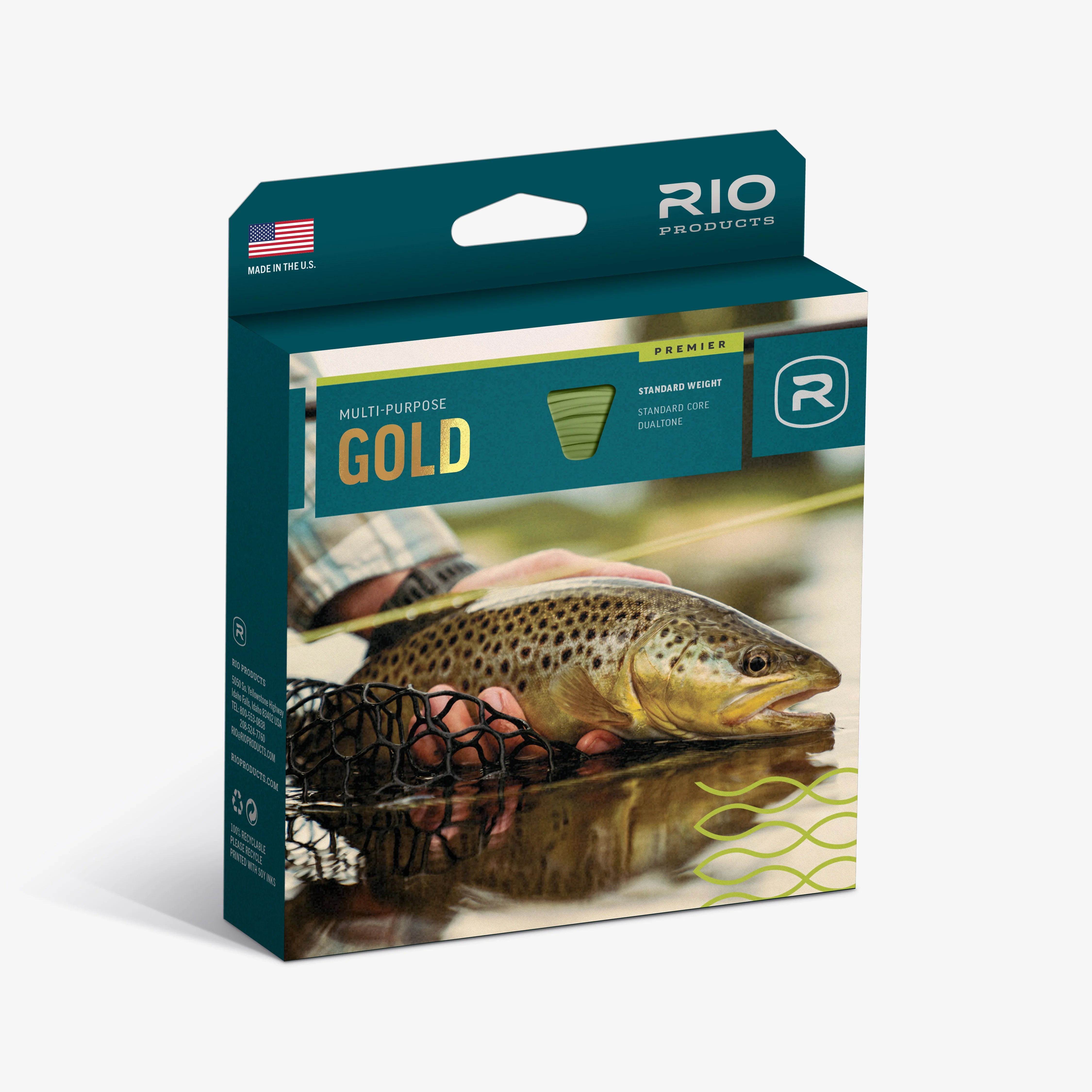 Rio Premier Gold Fly Line - Moss/Gold