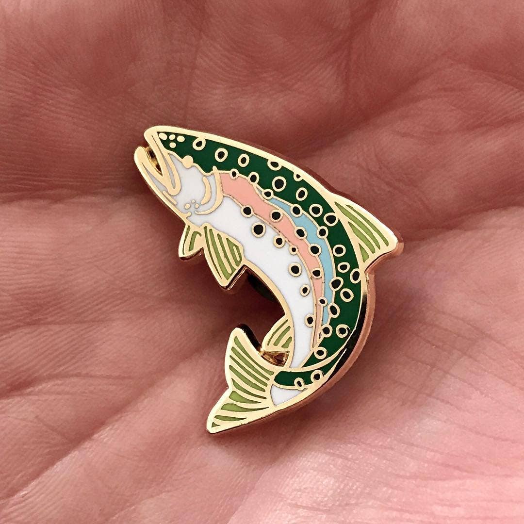 Rainbow Trout Enamel Pin