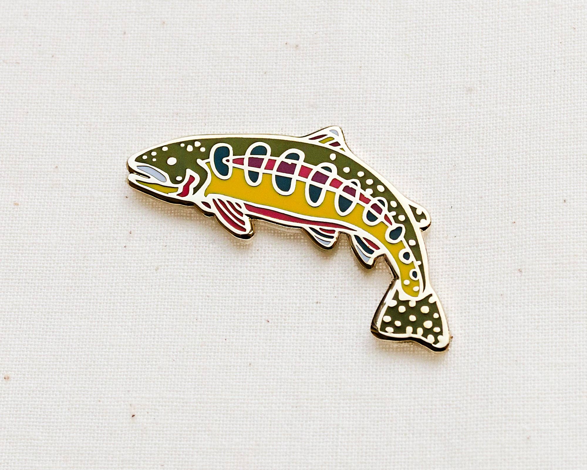 Golden Trout Enamel Pin