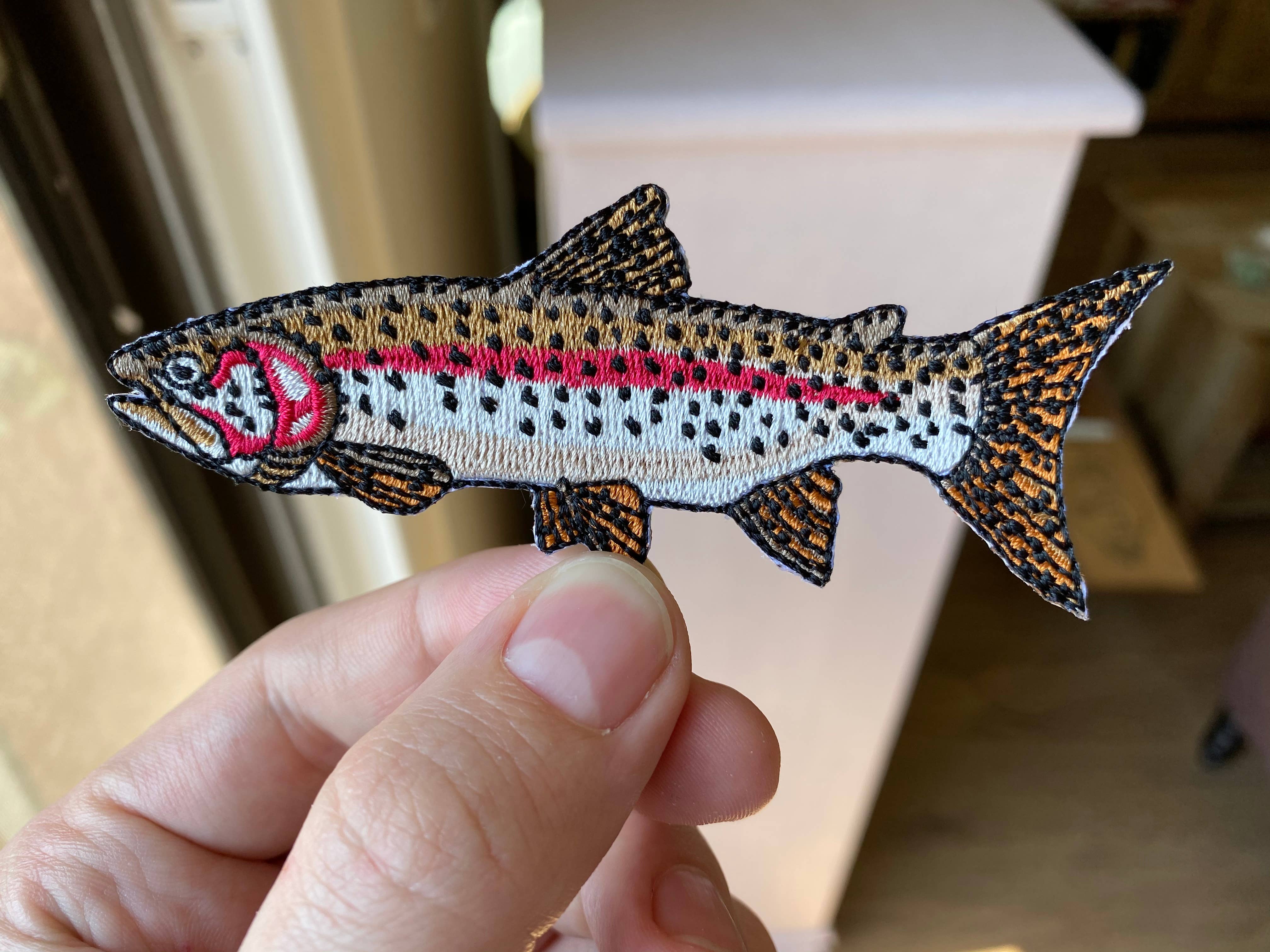 Rainbow Trout Iron-On Patch | Quality Fish Patches