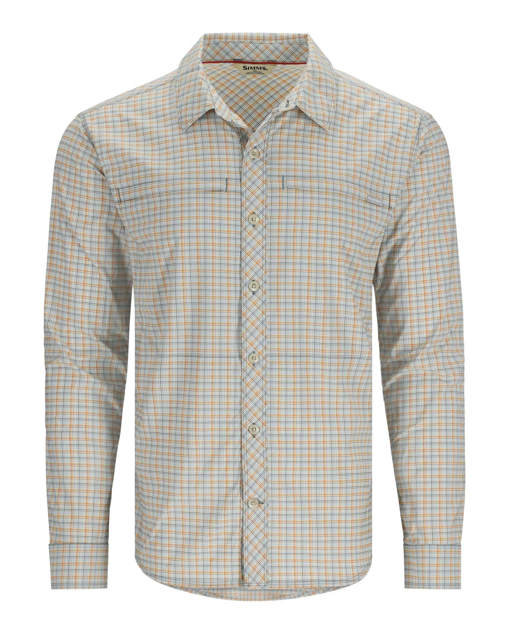 Simms Stone Cold LS Shirt Sun Glow Storm Retro Plaid シムス　ストーンコールド　シャツ　US:S　JP:M M's Stone Cold LS Shirt – Lost Coast Outfitters