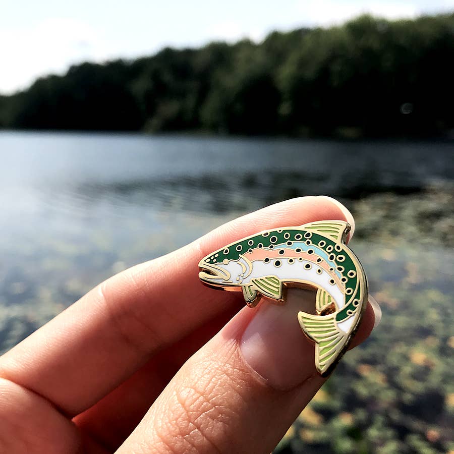 Rainbow Trout Enamel Pin