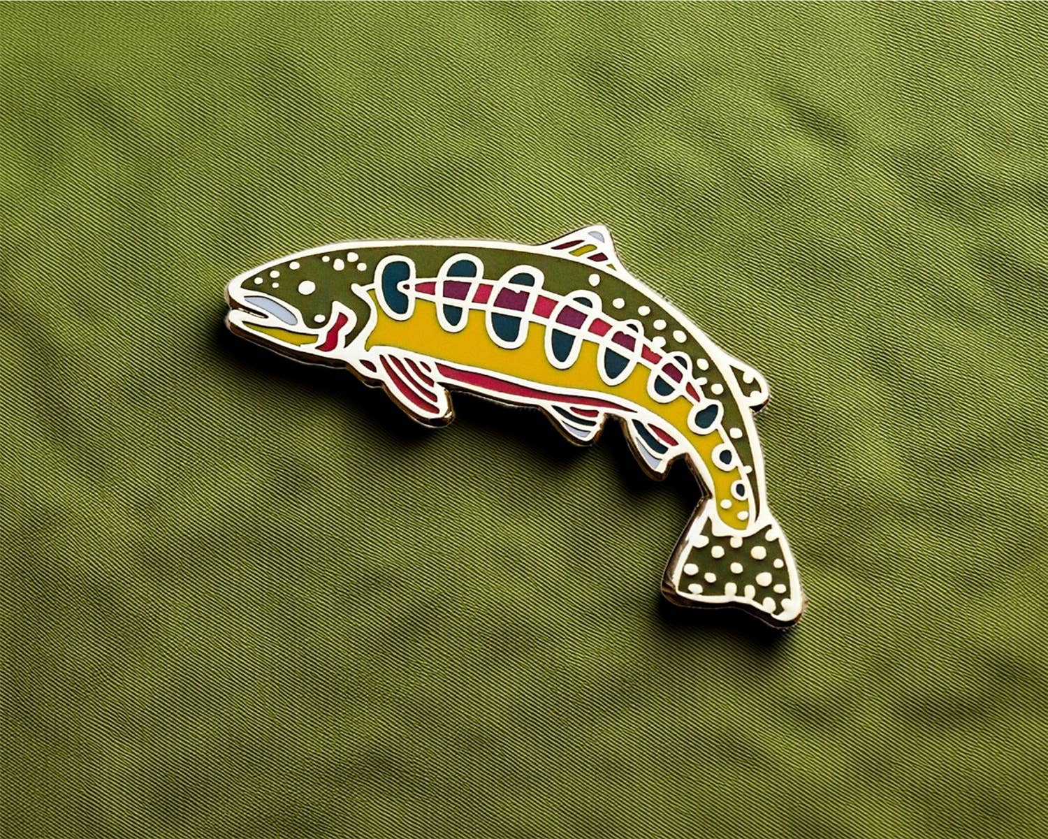 Golden Trout Enamel Pin