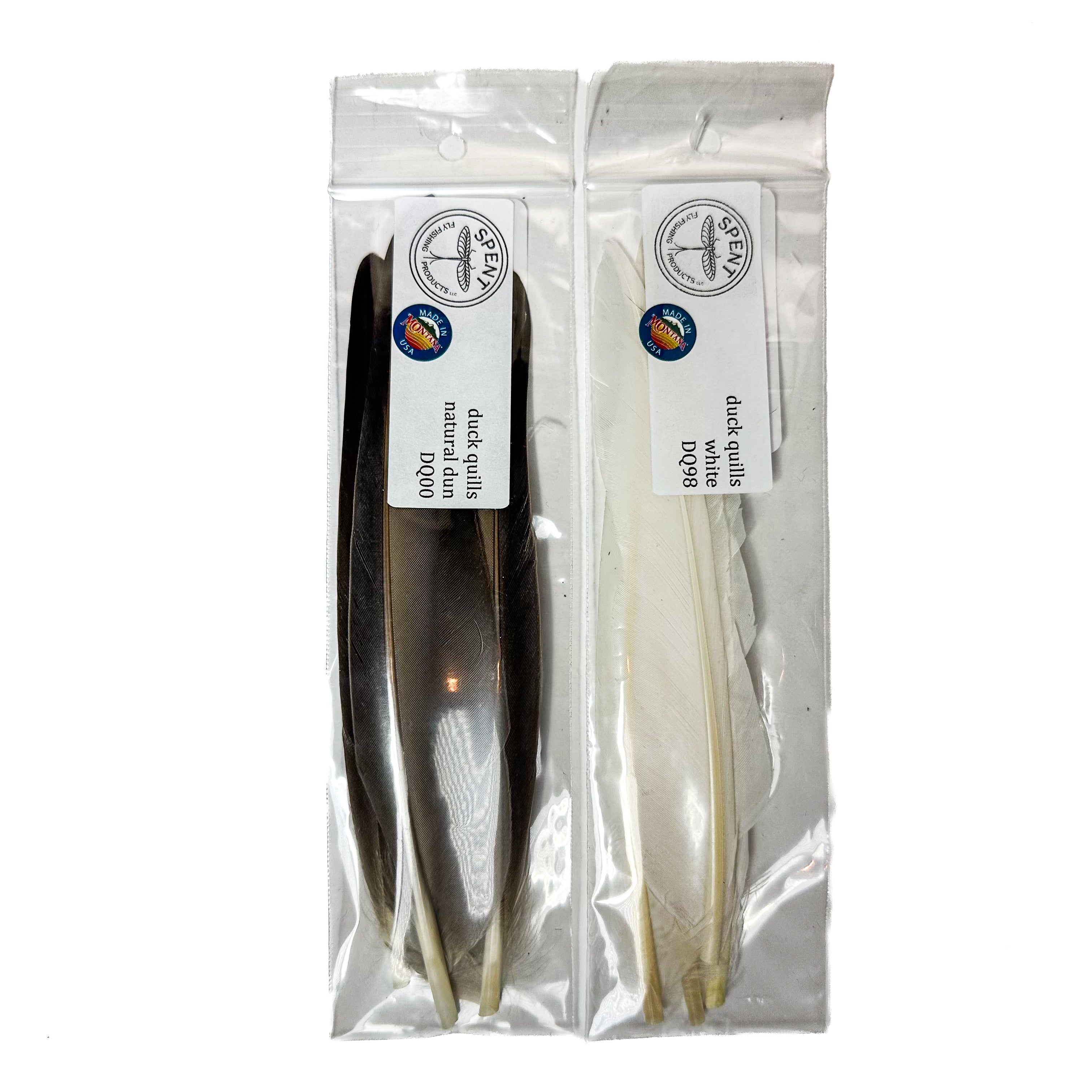 Spent Duck Quills, 2 Pairs