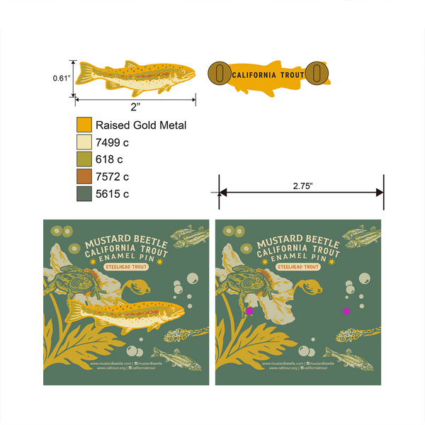Enamel Pin: Steelhead Trout for CalTrout