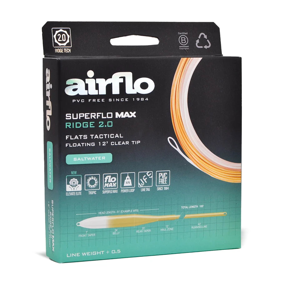 Airflo Superflo Max Ridge 2.0 - Flats Tactical Taper 12ft Clear Tip