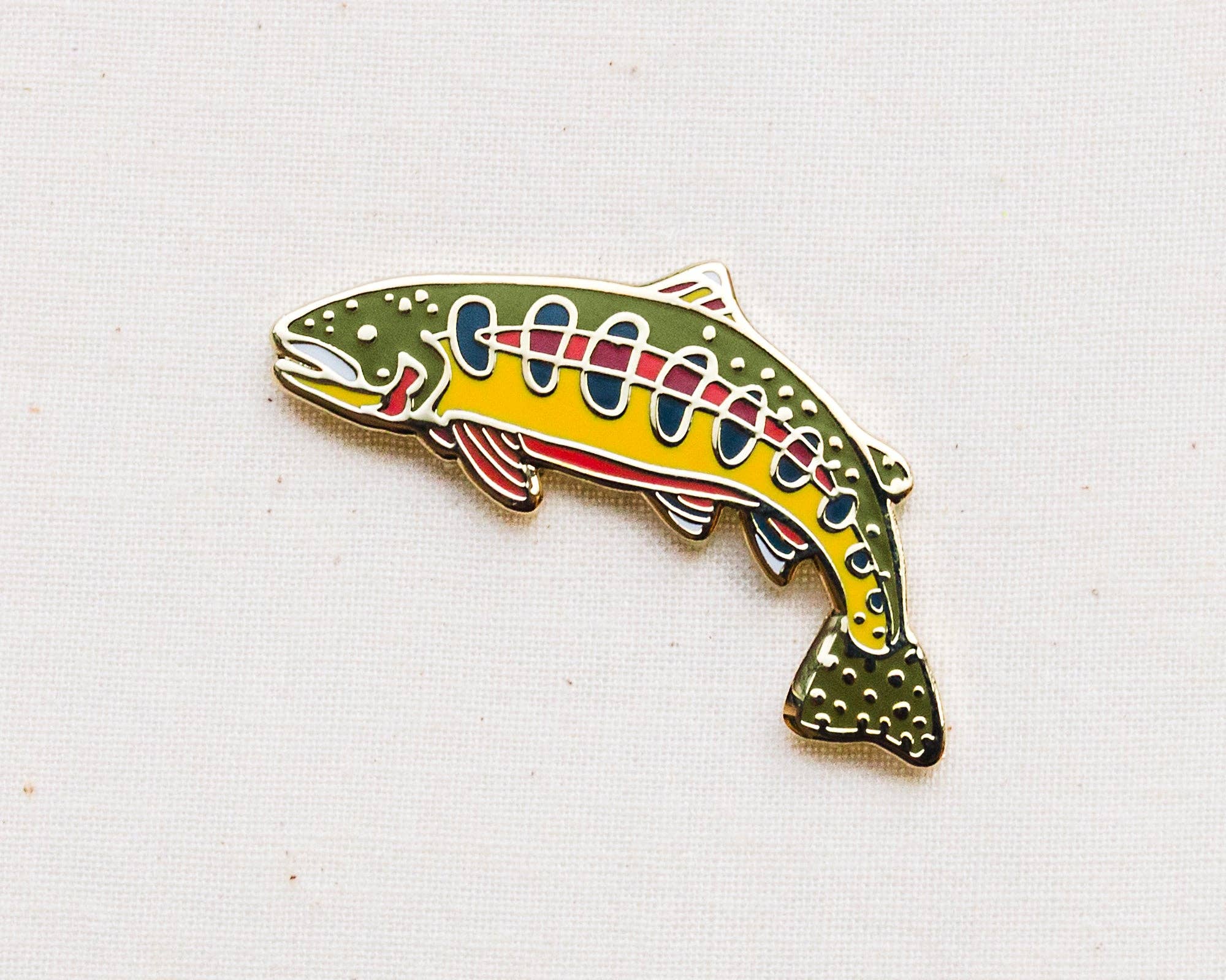 Golden Trout Enamel Pin