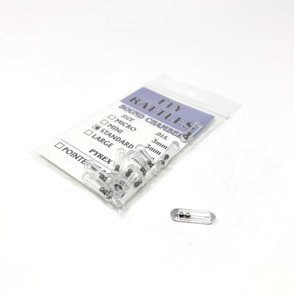 Fly Rattles Pyrex Rounded End 10pk
