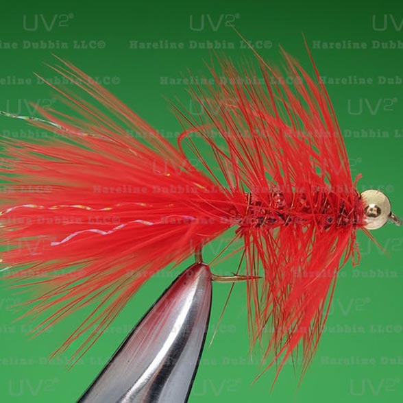 Perch Crystal Bugger, Red, sz 8