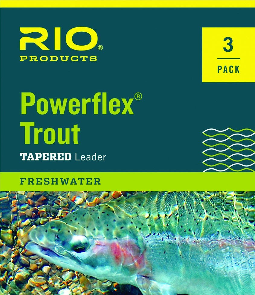 Rio Powerflex Trout Leader, 9' - 3 count