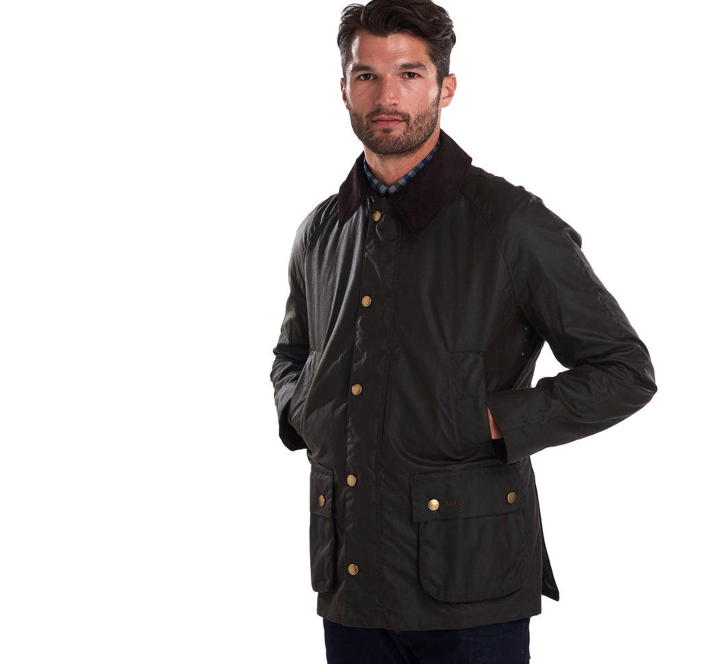 BARBOUR ASHBY Wax Cotton Jacket British Style MSRP $425 in OLIVE Great  Reviews