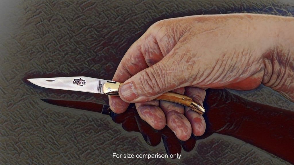 Laguiole Knife 9cm Light Horn Brass Bolster